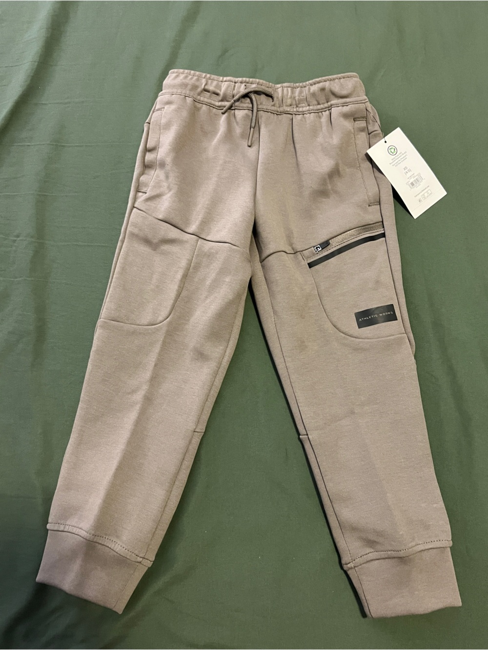 Athletic Works Gray Kids Jogger Pants Size XS 4-5